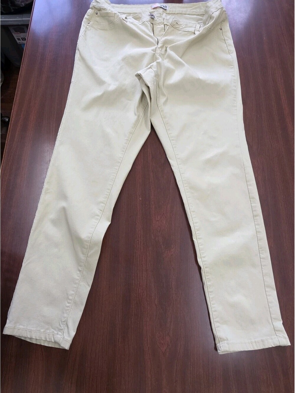 YMI Women 2X Yellow Straight Leg Jeans Mid Rise Stretch Casual Plus Vanilla Girl